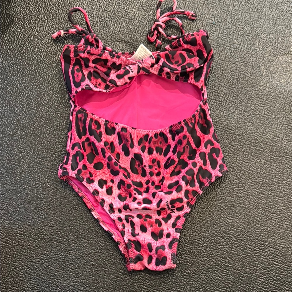 Pink Leopard Print Swimsuit